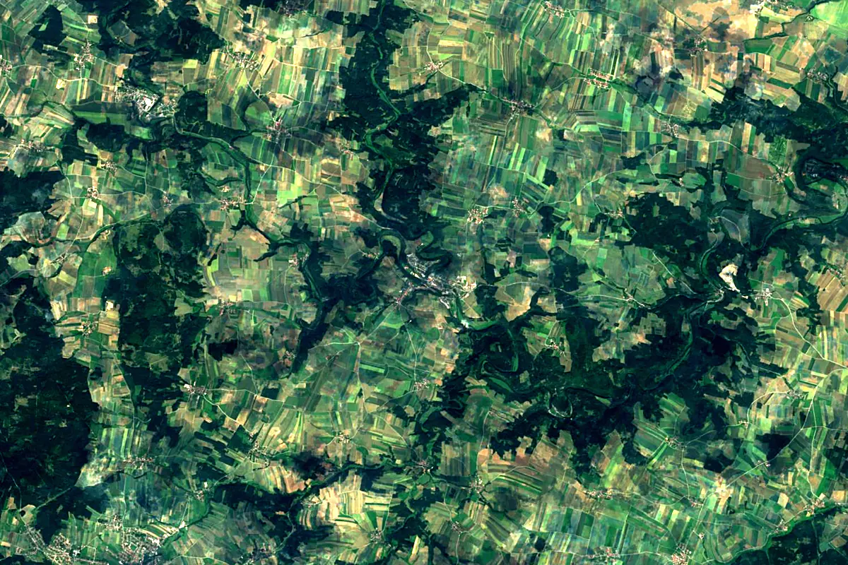 Thaya: satellite view of the source