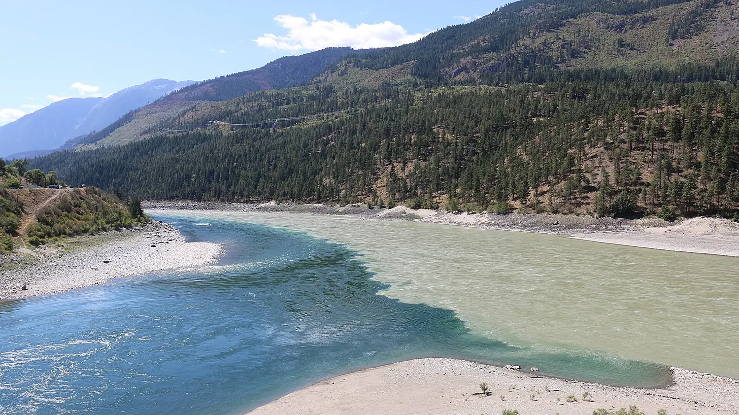 Fraser joins Thompson River at Lytton