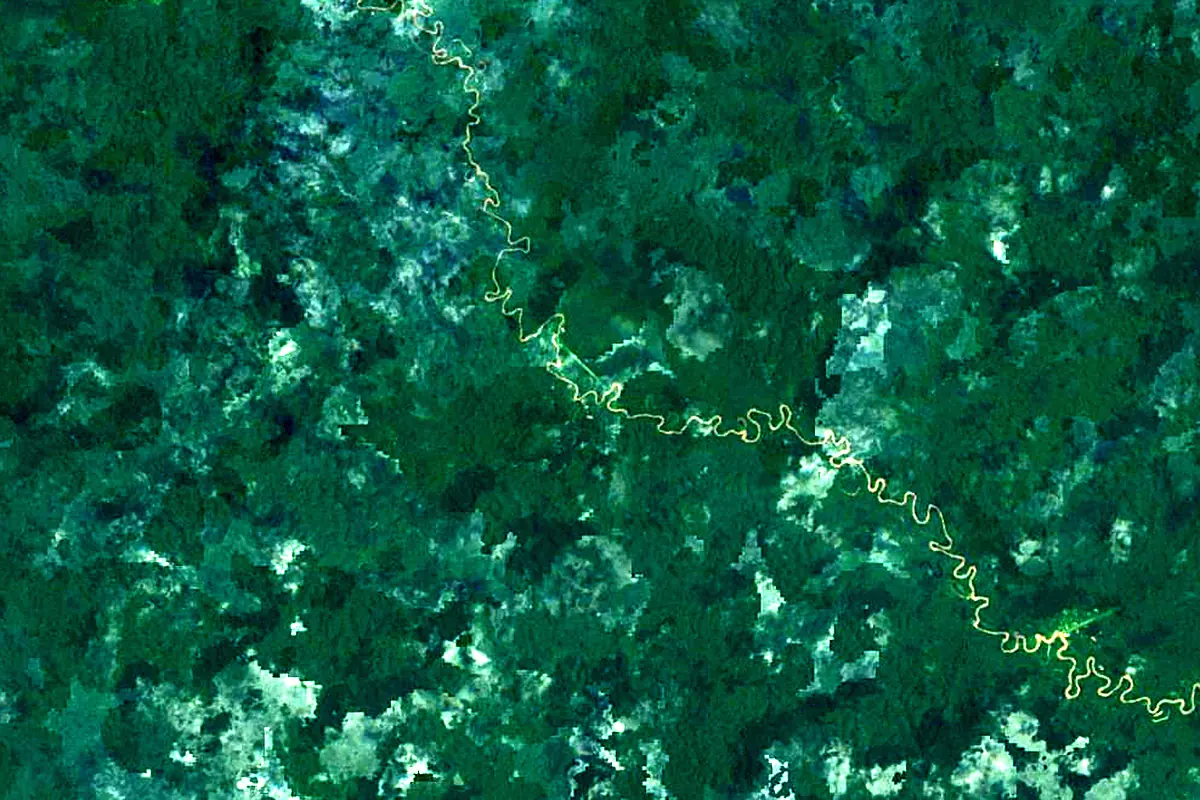 Tigre River: satellite view of the source