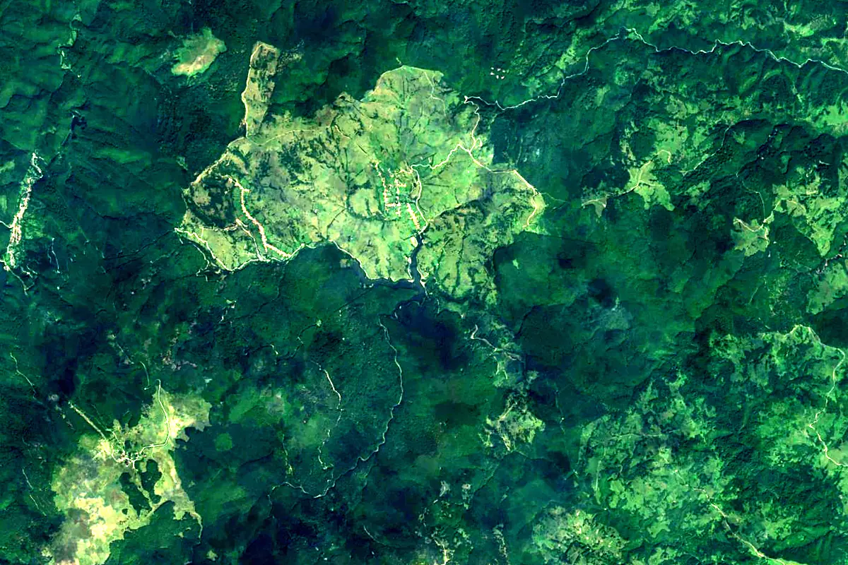 Timiș River: satellite view of the source