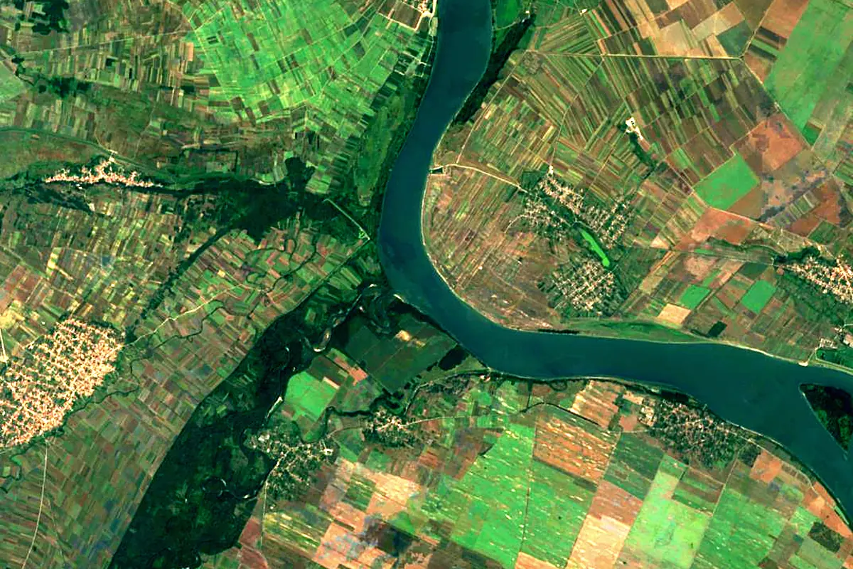 Timok: satellite view of the mouth