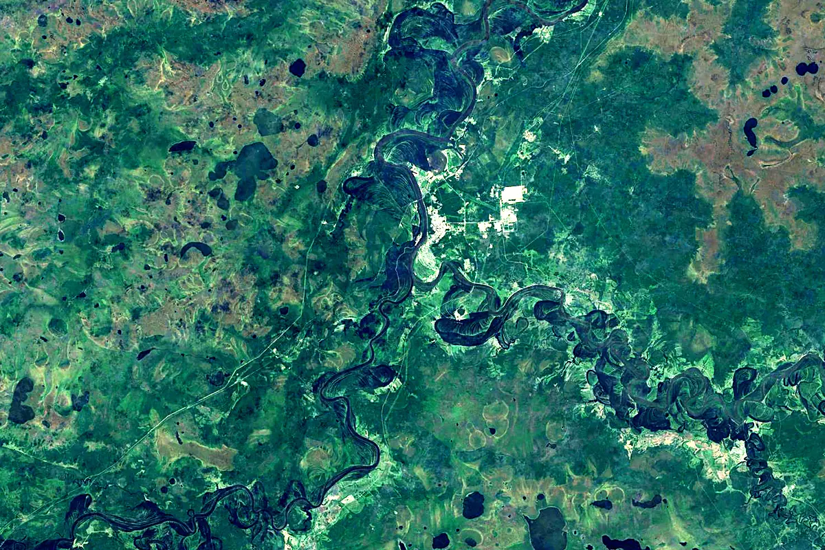 Tobol: satellite view of the mouth