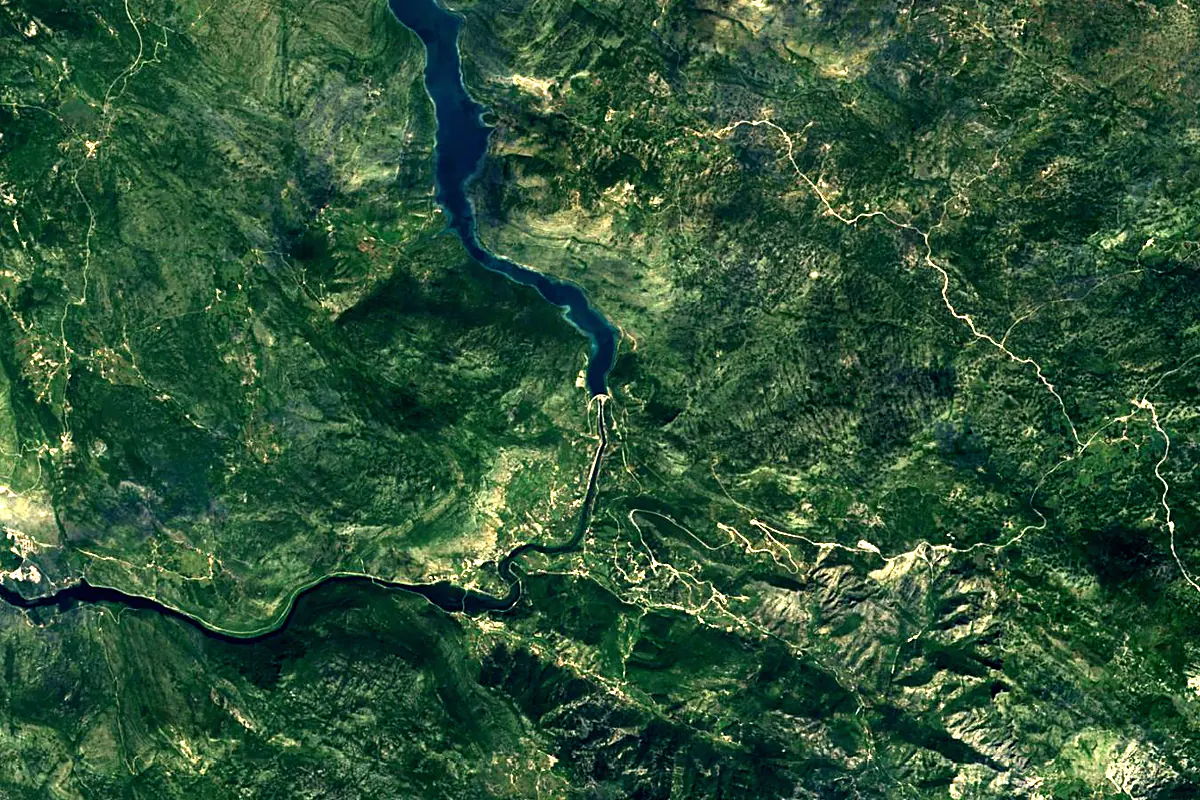Trebišnjica: satellite view of the source