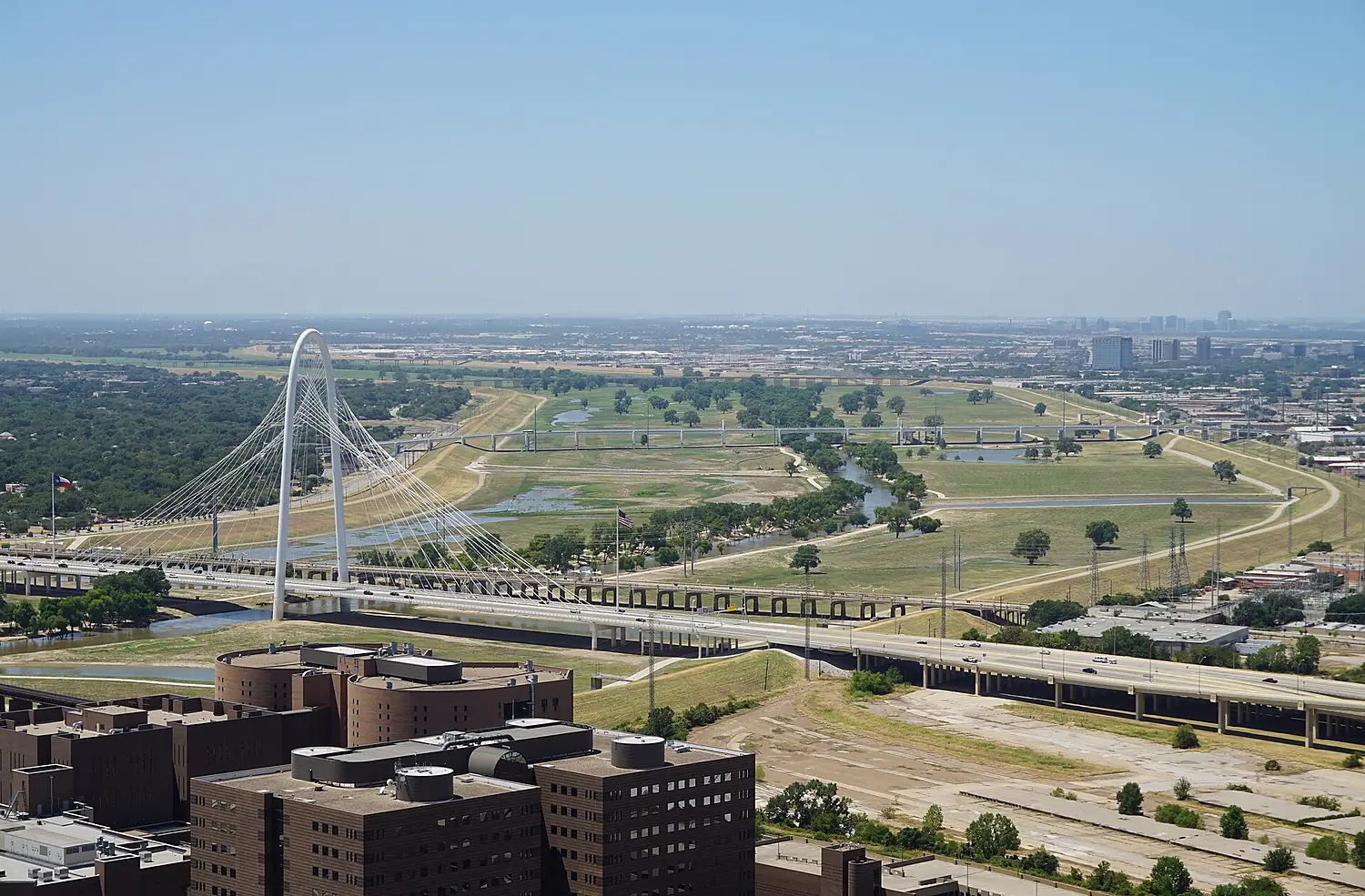 View of Trinity River from Reunion Tower August 2015 07