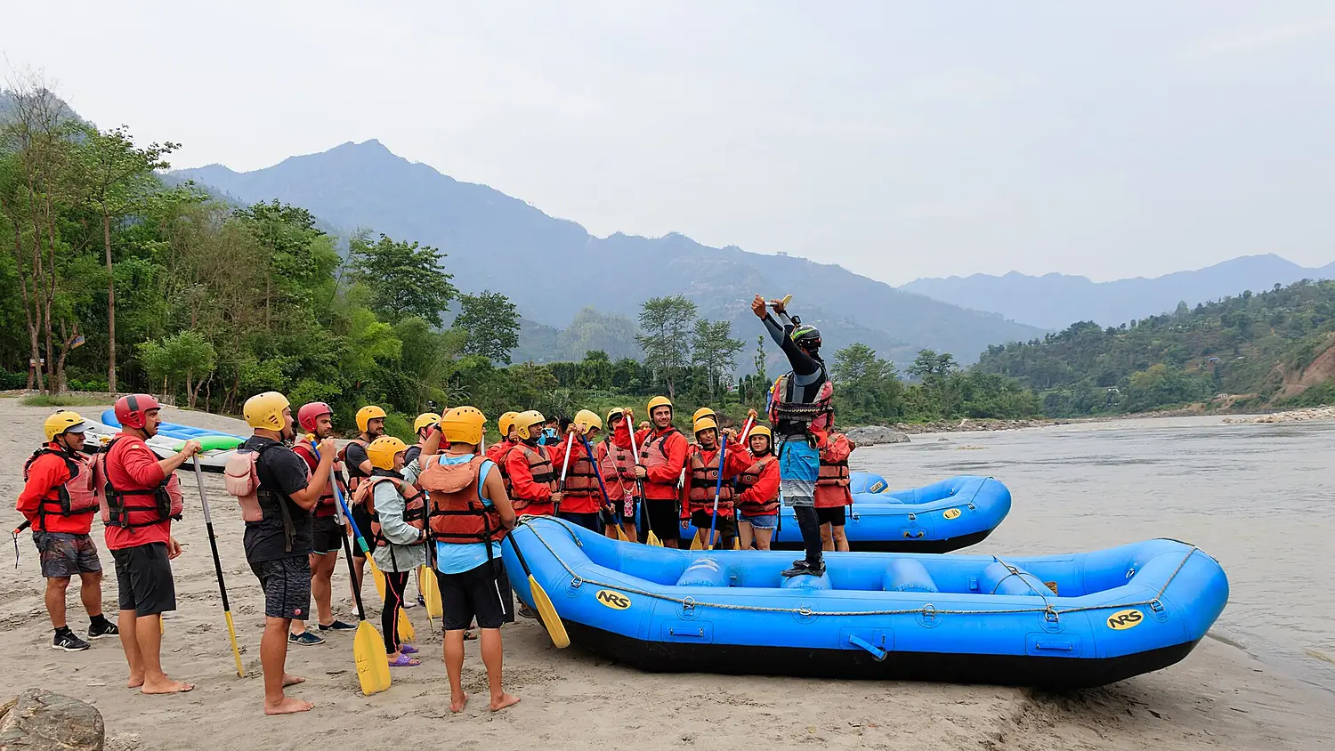 Demonstration Before Raft-Rafting in Trishuli River, Nepal-3060