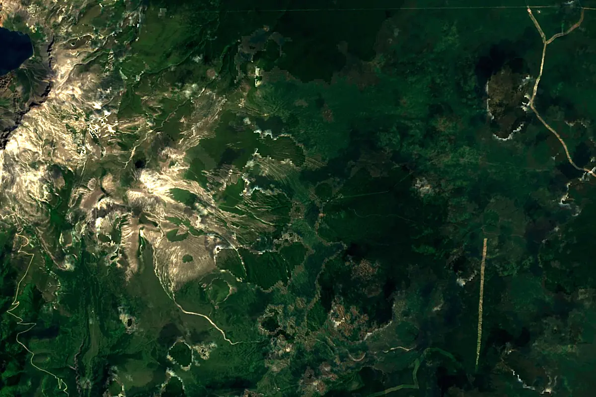 Tumen River: satellite view of the source