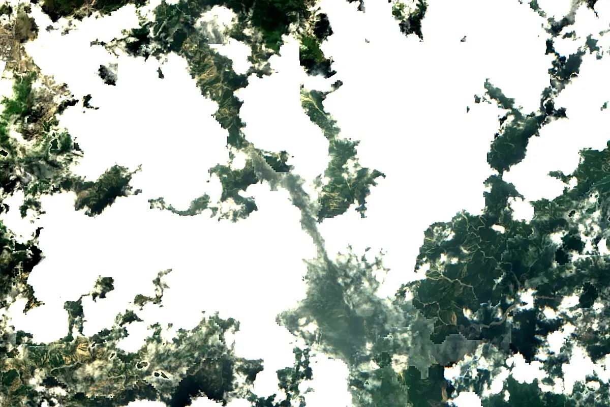 Tuo River: satellite view of the source