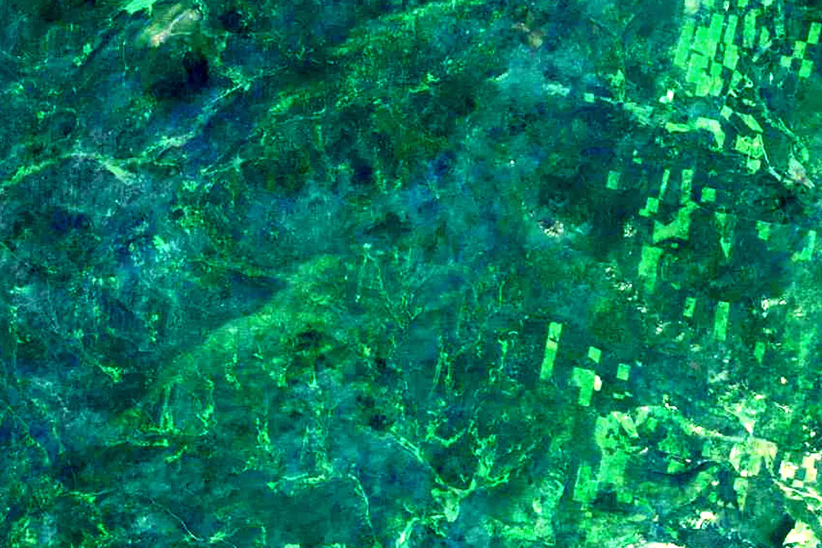 Ural River: satellite view of the source