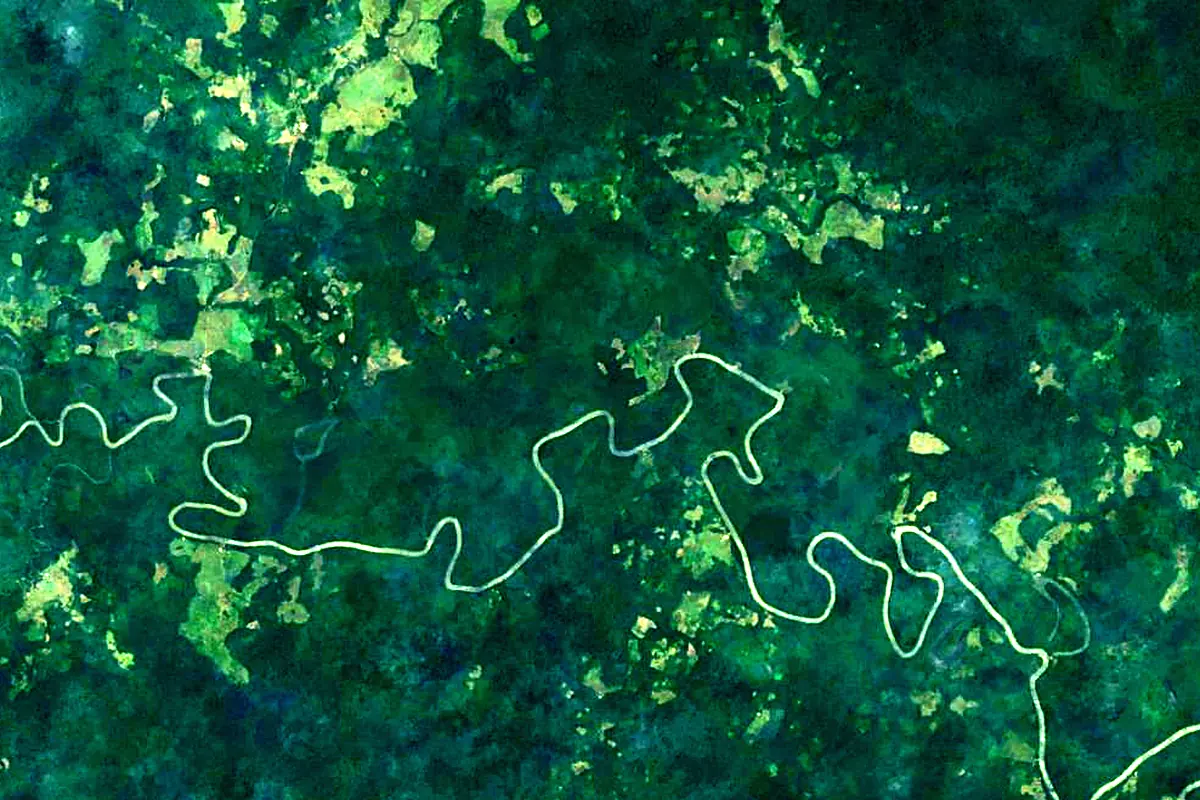 Vaupés River: satellite view of the source