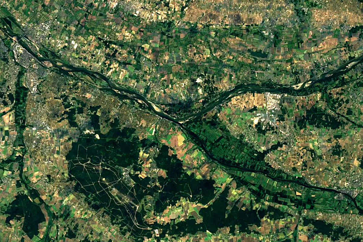Vienne: satellite view of the mouth