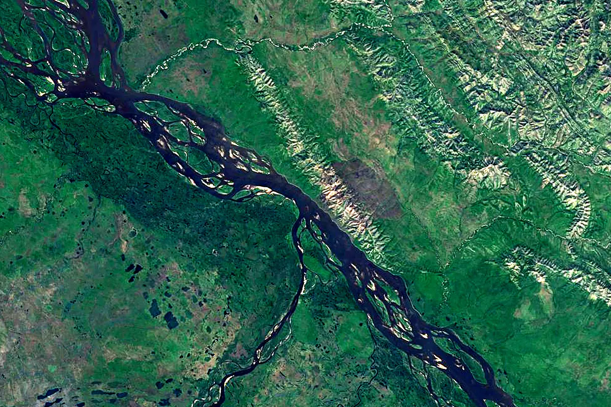 Vilyuy: satellite view of the mouth
