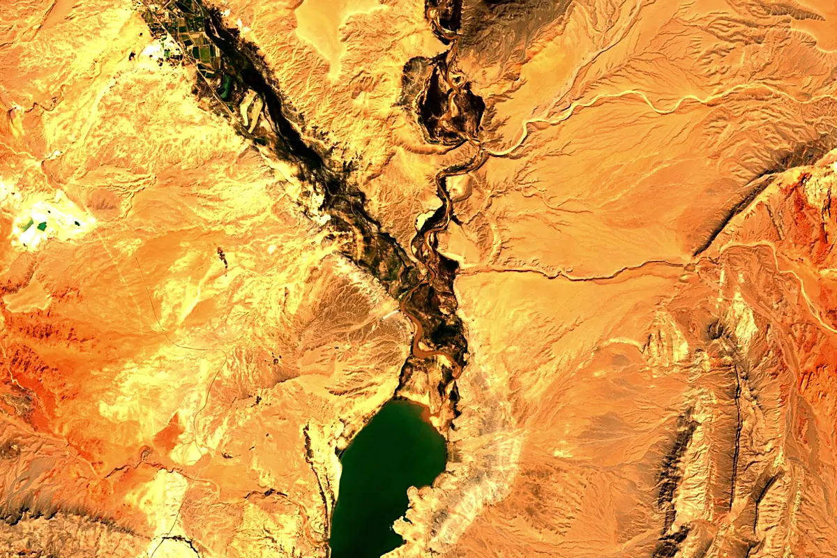 Virgin River: satellite view of the mouth