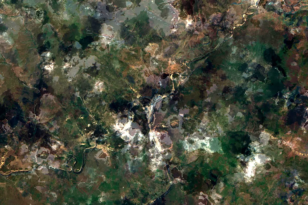 Vitim: satellite view of the source