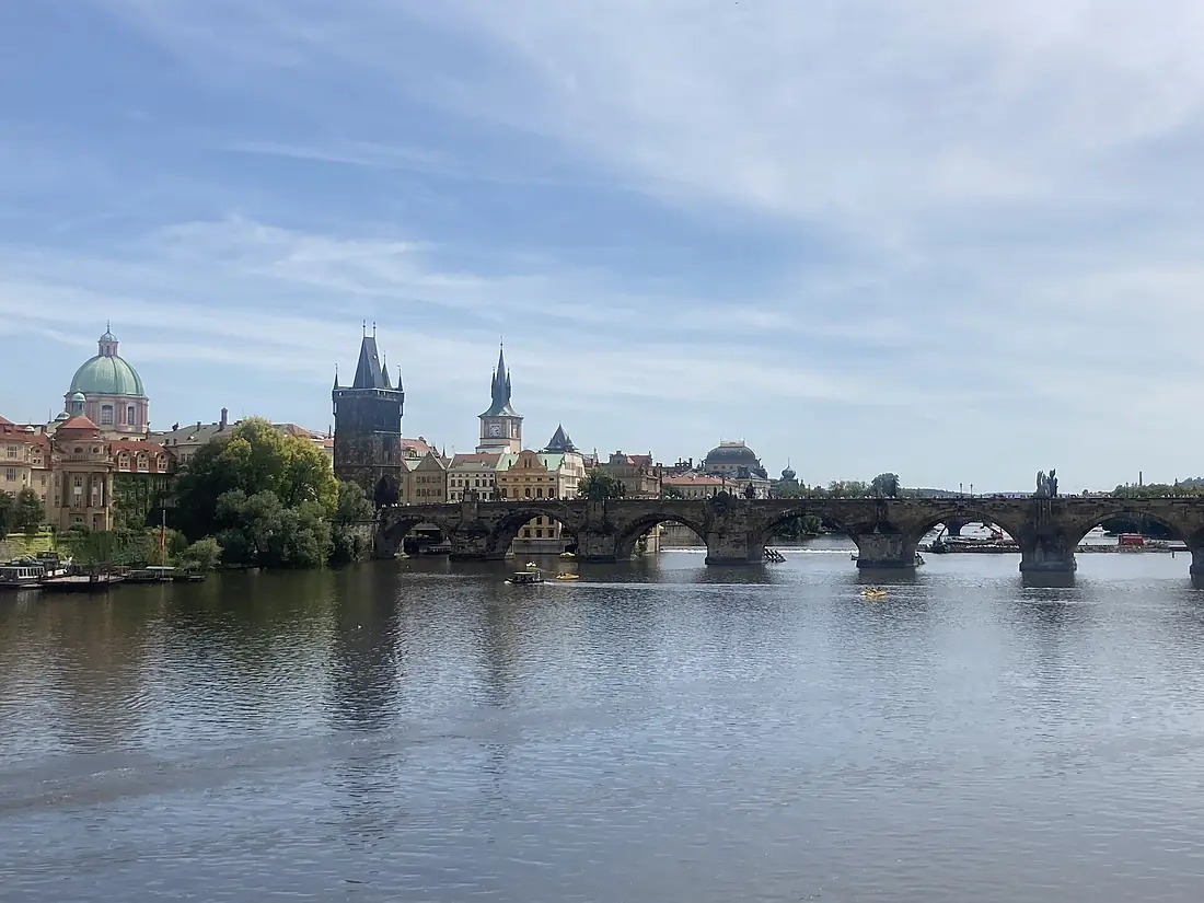 Charles Bridge and the Vltava River