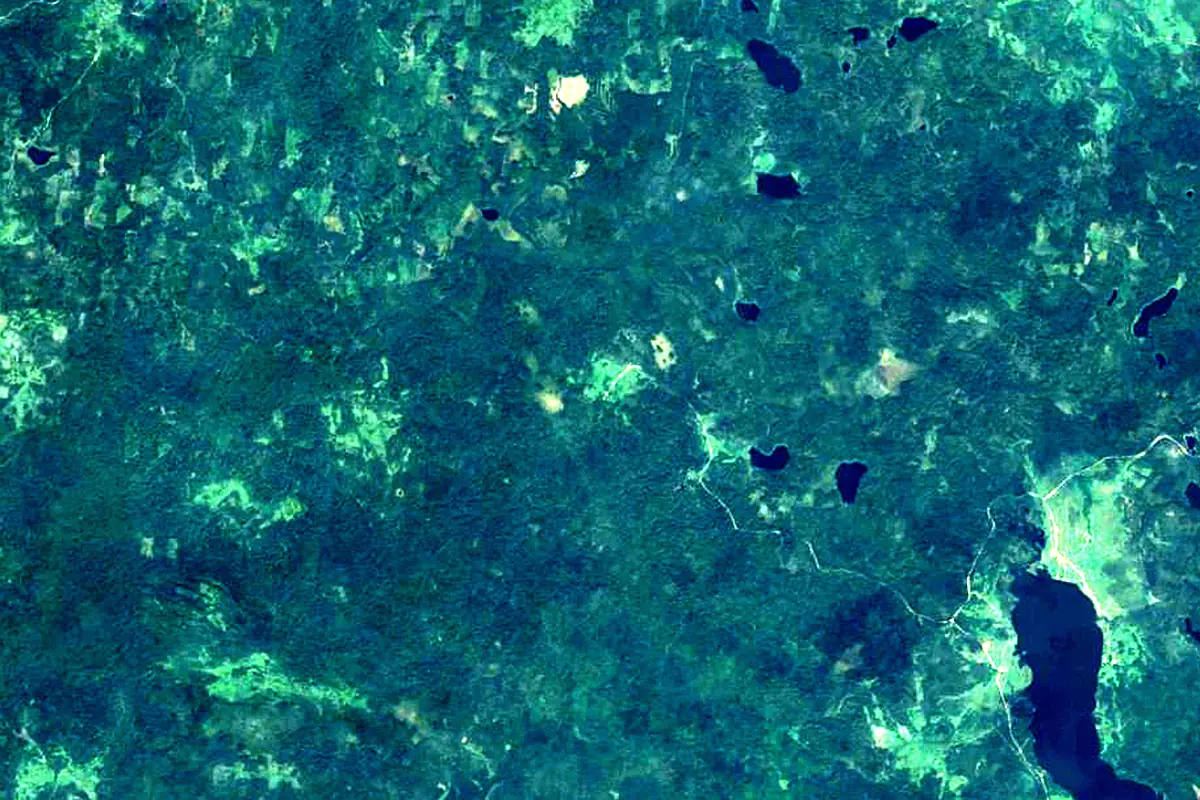 Volga: satellite view of the source