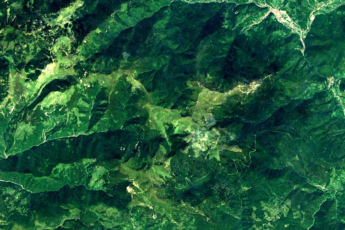 Vrbas: satellite view of the source