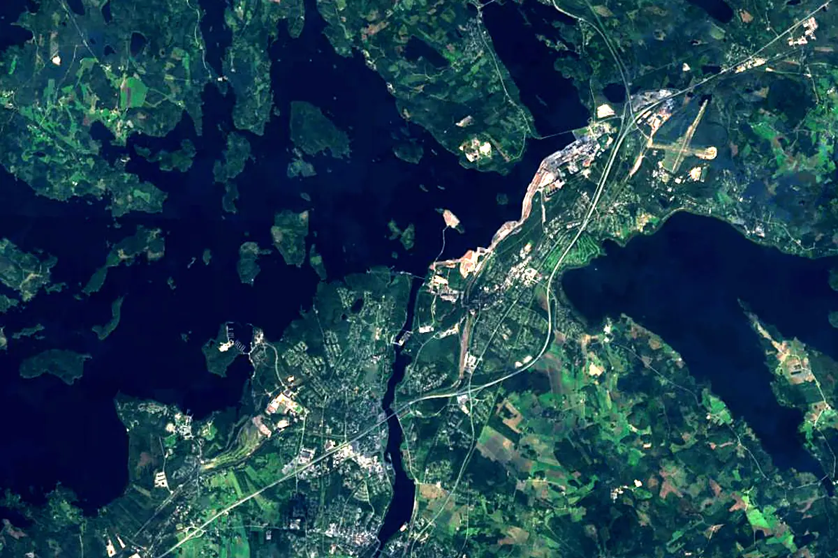Vuoksa: satellite view of the source