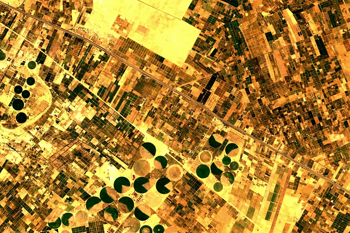 Wadi El Natrun: satellite view of the source