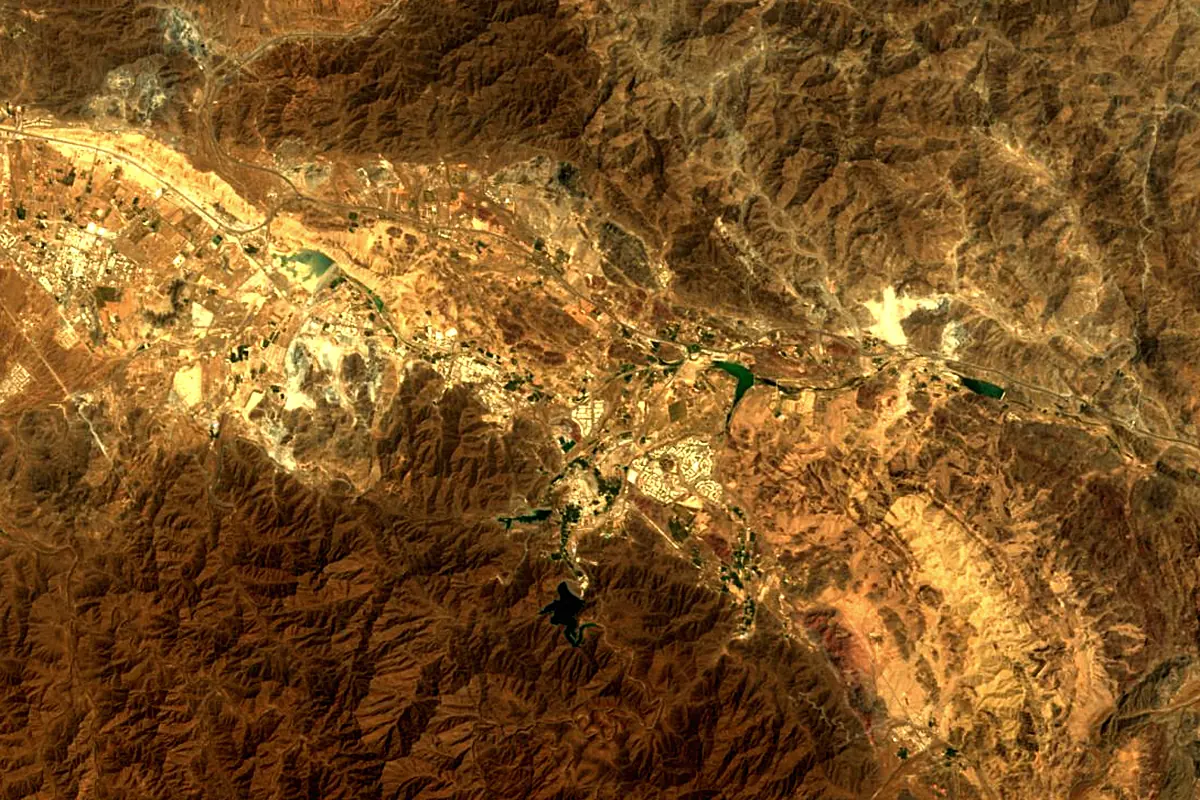 Wadi Hatta: satellite view of the source