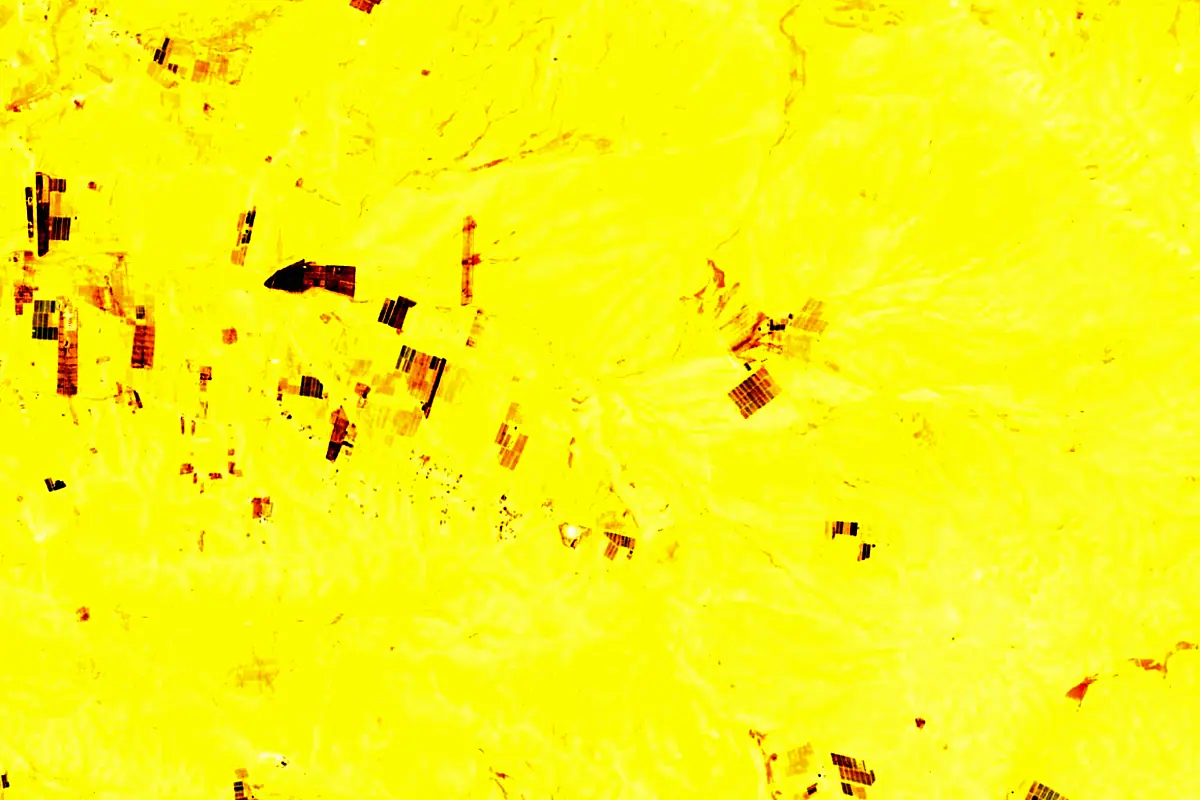 Wadi Mujib: satellite view of the source