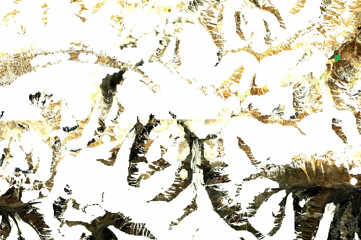 Wakhan River: satellite view of the source