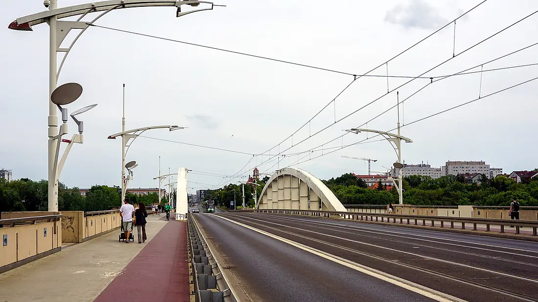 St. Roch bridge on Warta river, Poznań, Poland