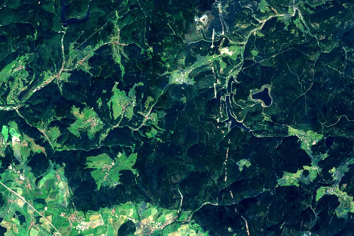Werra: satellite view of the source