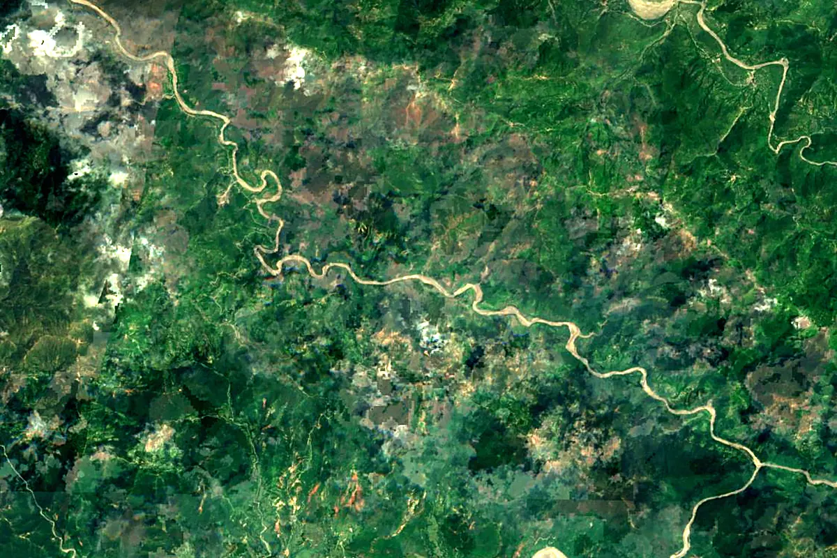 West Rapti River: satellite view of the source