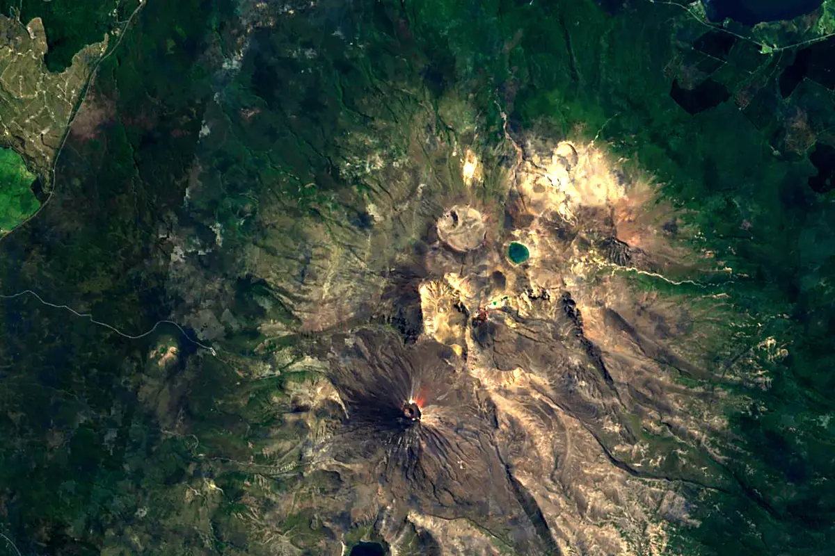 Whanganui River: satellite view of the source