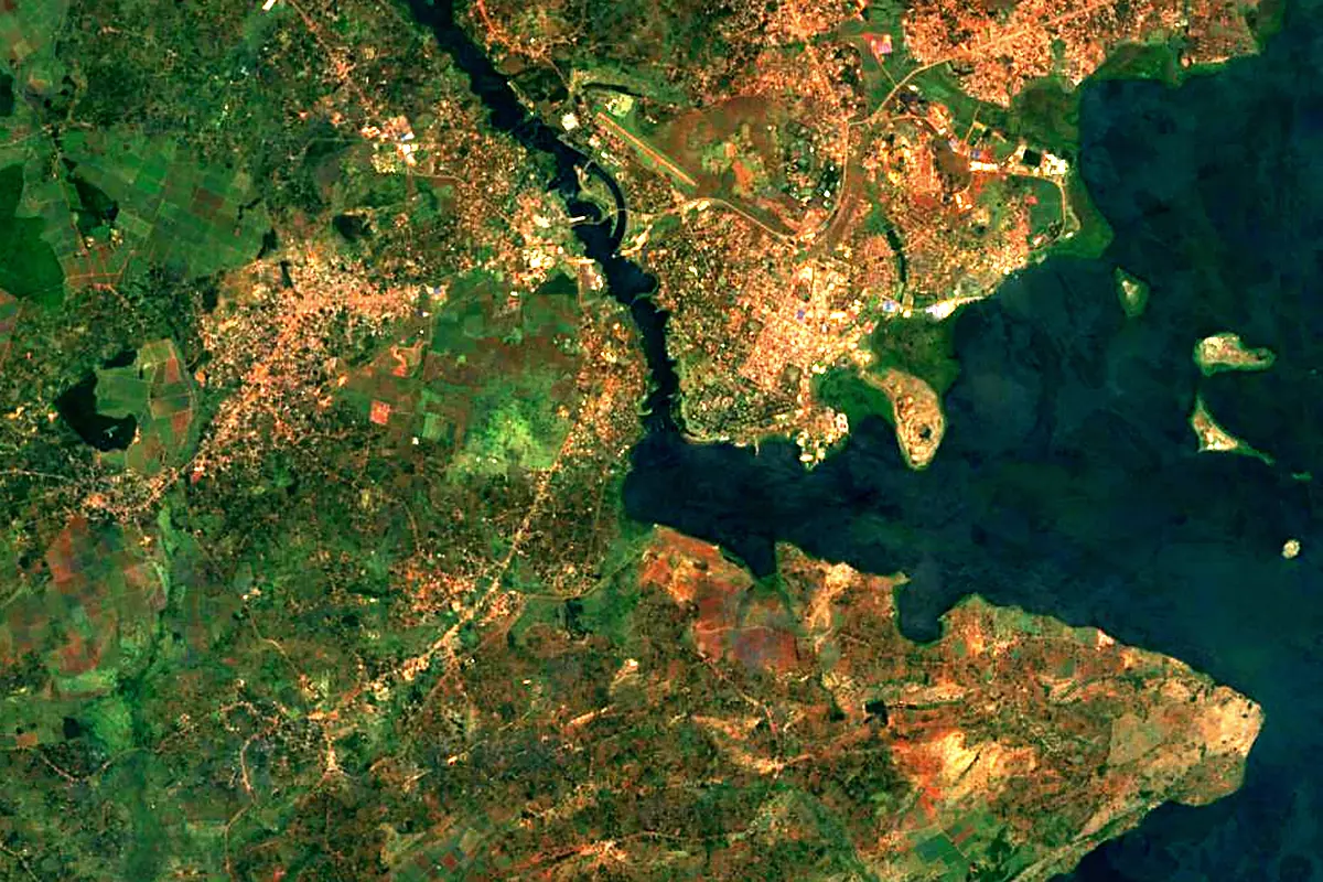 White Nile: satellite view of the source