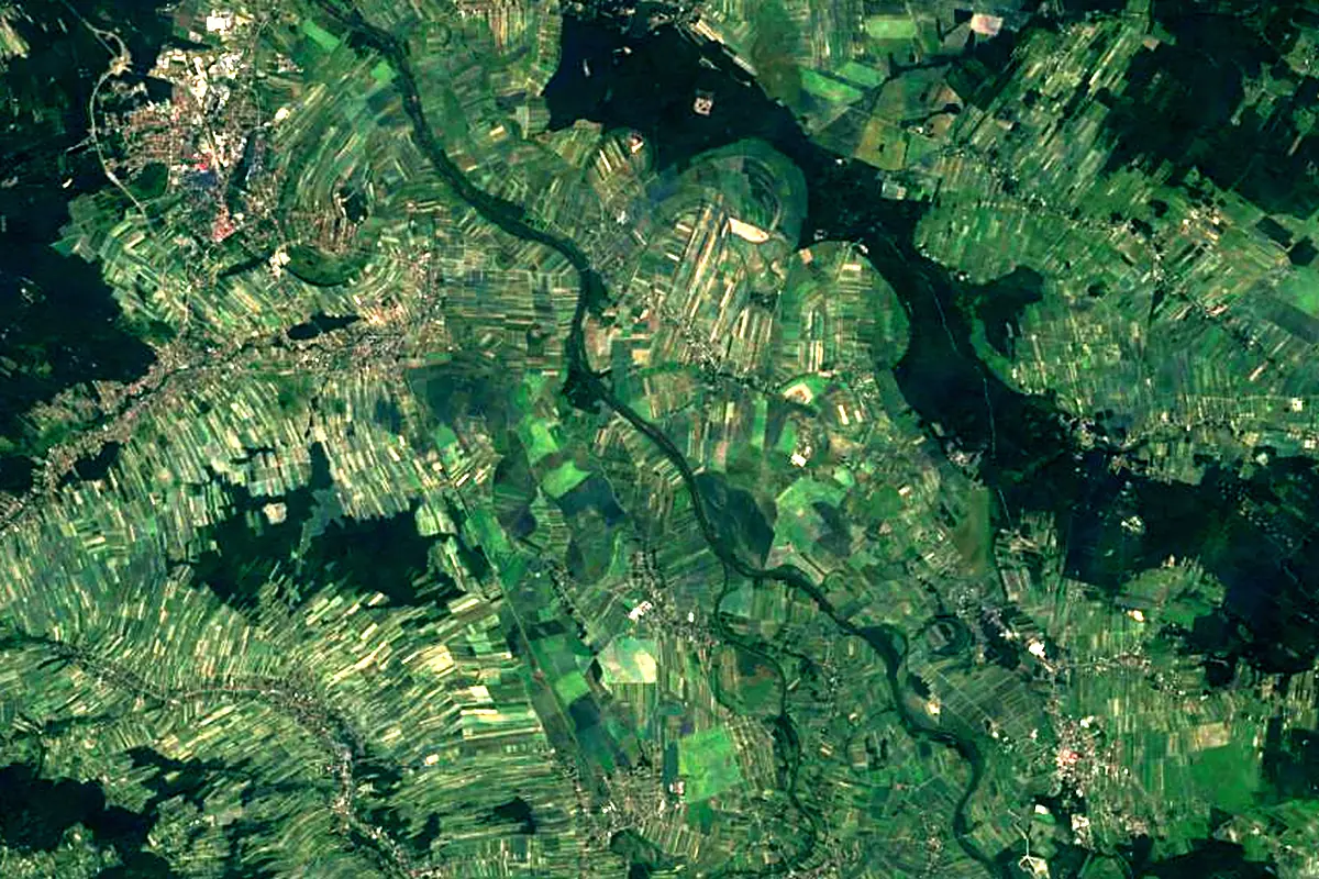 Wisłok: satellite view of the mouth