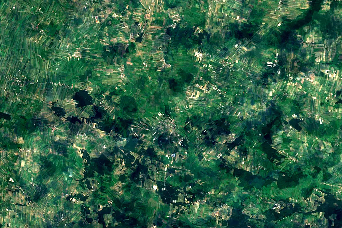 Wkra: satellite view of the source