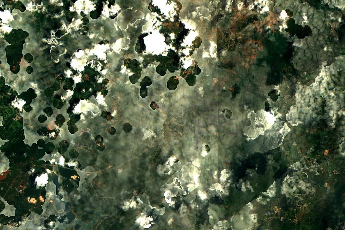 Xi River: satellite view of the source