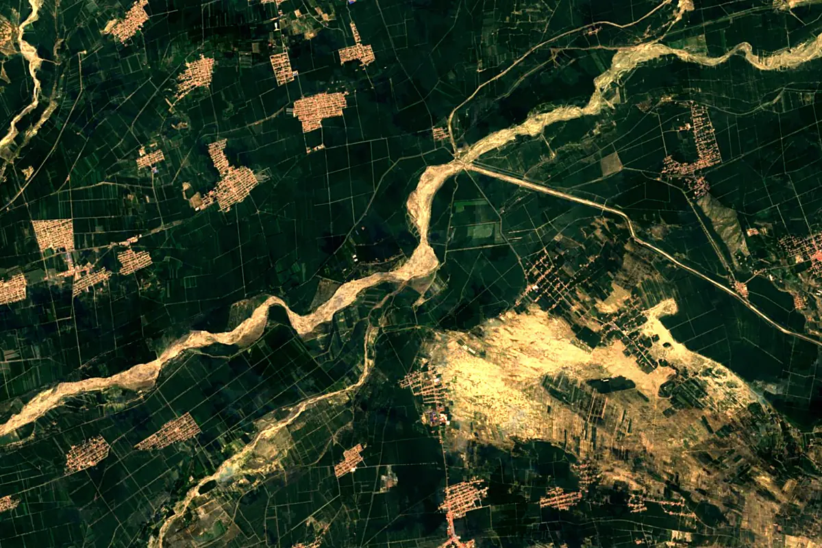Xiliao River: satellite view of the source