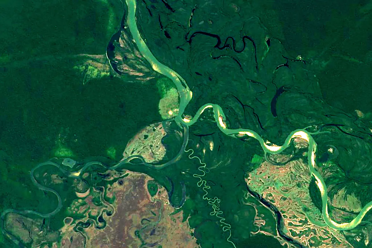 Xingu River: satellite view of the source