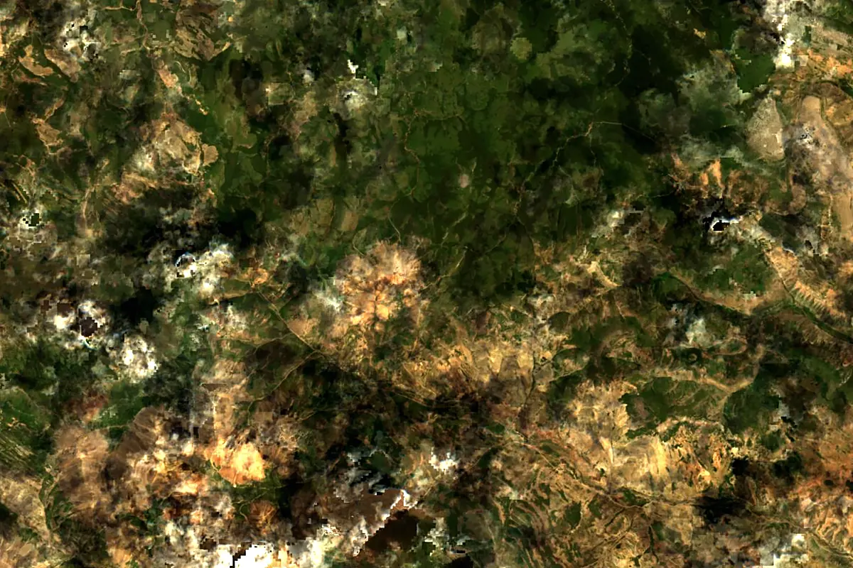 Yangtze River: satellite view of the source