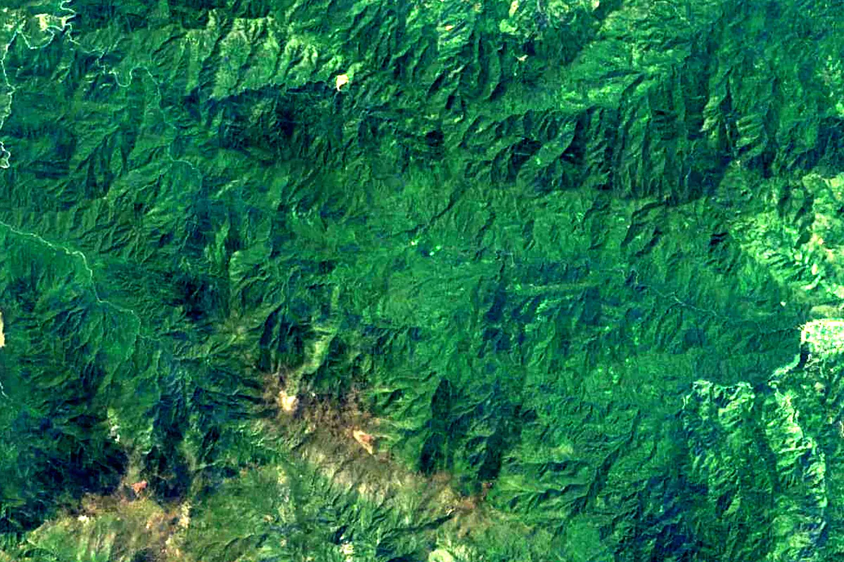 Yaque del Norte River: satellite view of the source