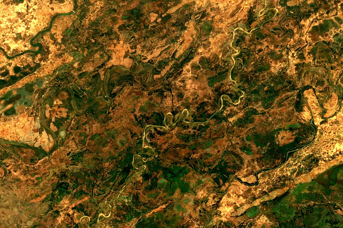 Yobe River: satellite view of the source