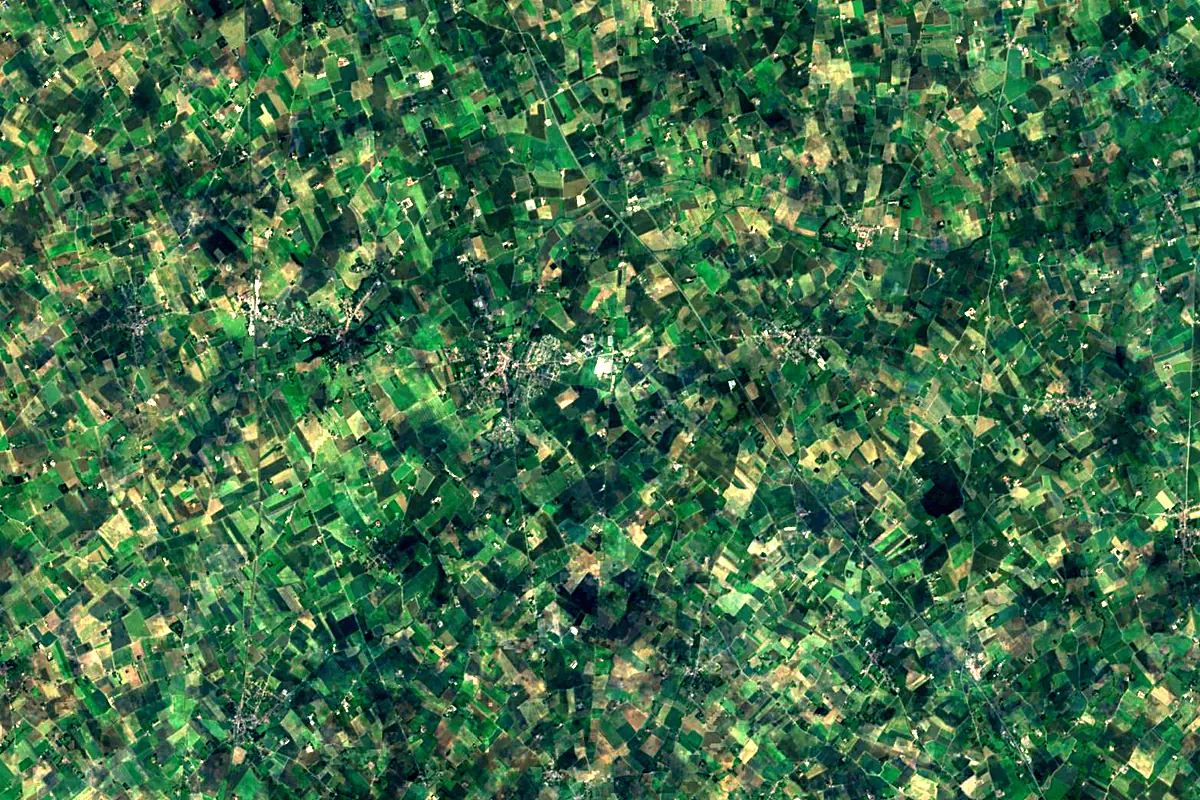Yser: satellite view of the source