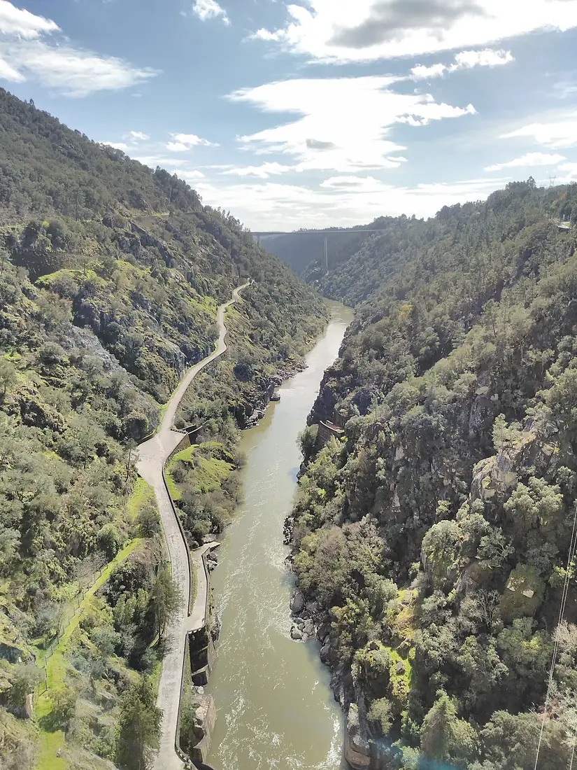 Zêzere seen from the Dam in March 2018